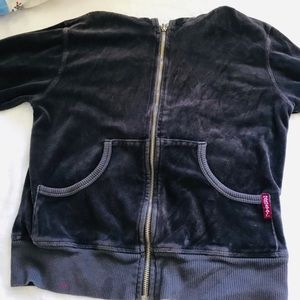 Hard tail grey velvet sweatshirt